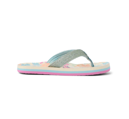 Reef Ahi Tropical Floral Kids Flip Flops