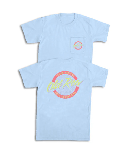 Old Row Men's Circle Logo Pocket Tee - Hydrangea