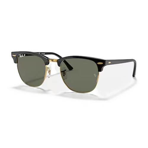 Ray-Ban Clubmaster Sunglasses – Black Frame with Green Classic G-15 Lenses