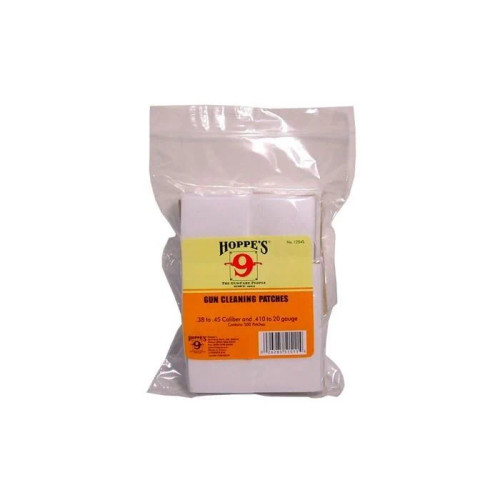 Hoppes Gun Cotton Cleaning Patches - 500PK