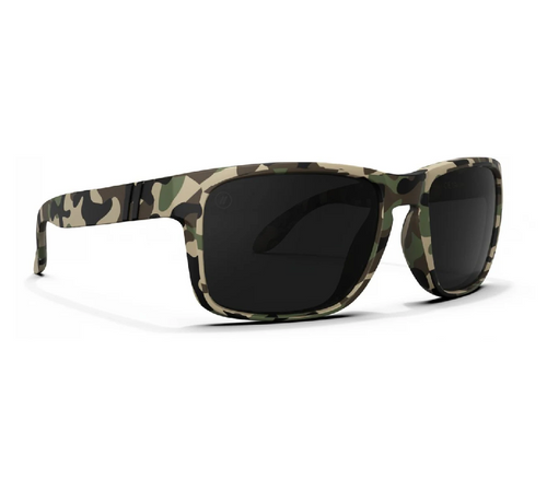 Blenders Canyon Polarized Sunglasses Woodland Camo Frame Smoke Lens