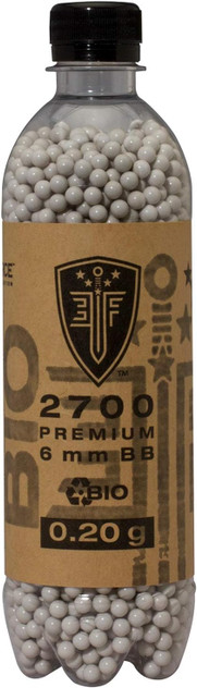Elite Force Umarex Premium Biodegradable 6mm Airsoft BBS Ammo.20 Gram, 2700 Count, White