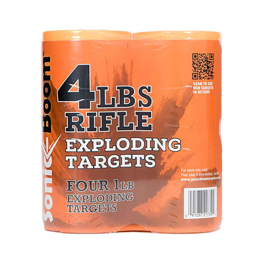 Sonic Boom Exploding Rifle Targets - 1lb - 4 Pack