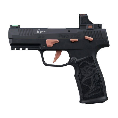 Sig Sauer P322 Rose .22 LR 4" Bbl Romeo-RS Compact Fiber Optic Sight SAO Polymer Grip Black Pistol w/(3) 20rd Poly Mags & Savior Bag