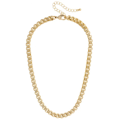 Canvas Bri Linked Necklace - Shiny Gold
