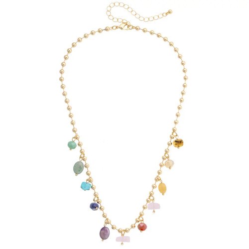 Canvas Phifer Gemstone Ball Bead Necklace - Multi