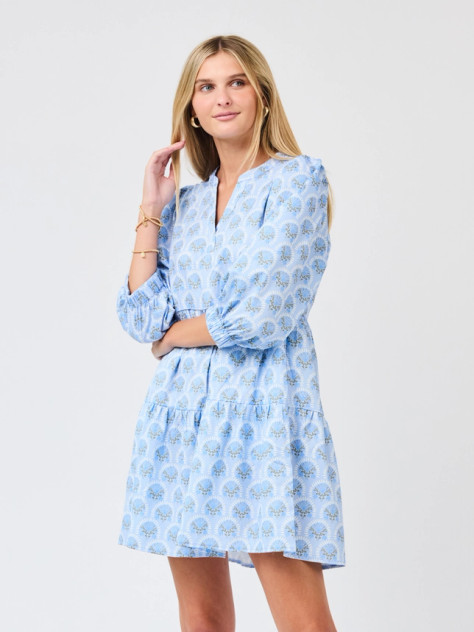 Mary Square Women's Cooper Dress - Botanica Blooms Blue