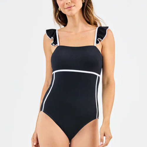 Mary Square Women's Aubrey Swimsuit - Black/White