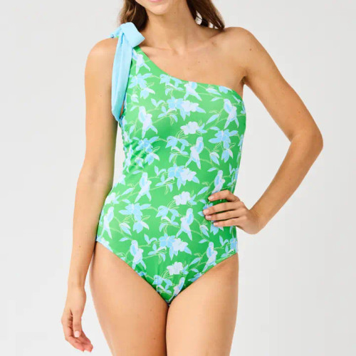 Mary Square Women's Swimsuit Mia - Tiki Tropics Green