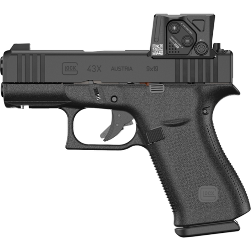 Glock G43X 3.39" 9mm 10rd Pistol, Black w/ MOS8 Rail and Aimpoint COA