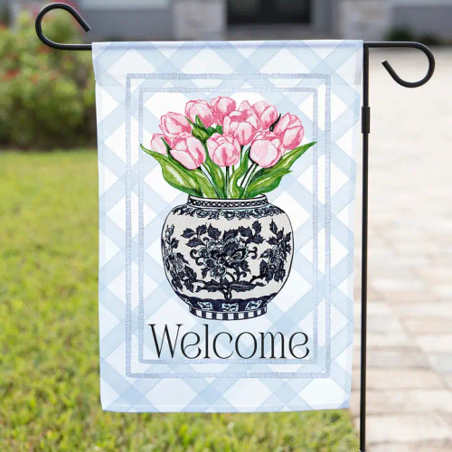 The Navy Knot Summer Garden Flag – Tulips Bouquet