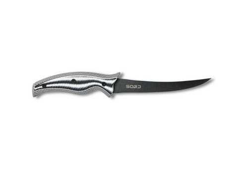 Sord Fishing Products 6" Flexy Fillet Knife Fixed Blade, Black