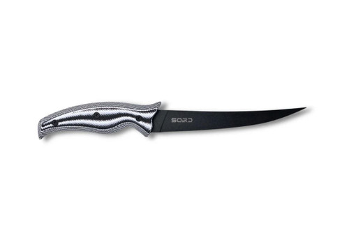 SORD Fishing Products 7" Flexy Fillet Knife Medium Flex Fixed Blade, Black