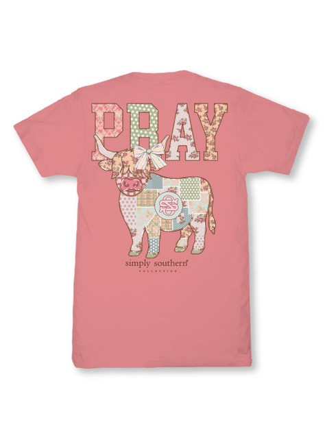 Simply Southern Women's Pray Tee - Tea Rose