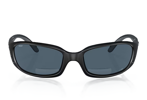 Costa Del Mar Brine Readers 11 Matte Black Polarized Fishing Sunglasses with Gray