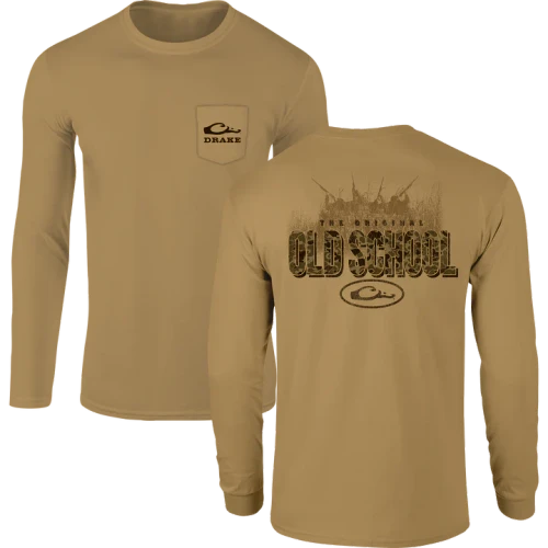 Drake Men's Old School Original Long Sleeve T-Shirt - Honey Mustard