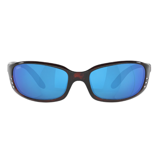 Costa Del Mar Brine 10 Polarized Sunglasses Tortoise Frame with Blue Mirror Glass Lenses