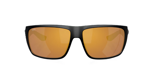 Costa Del Mar Fly Line Polarized Sunglasses Matte Black with Gold Mirror 580P Polycarbonate Lenses