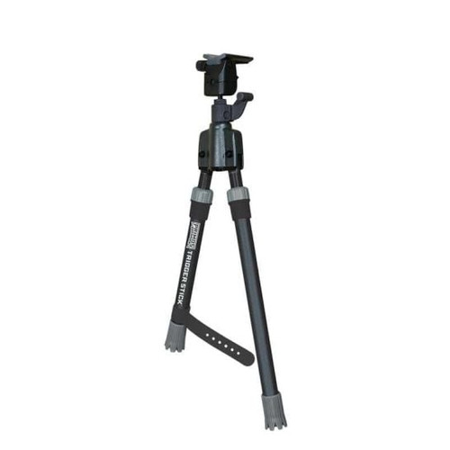 Primos Trigger Stick Gun Mounted Bipod Short for Bolt Action Rifles, Black/Gray