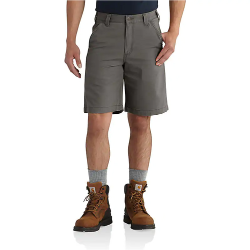 Whether you're a surveyor or a cabinetmaker, these men's shorts are designed to make your workday run more smoothly. They're made of rugged canvas with a bit of stretch for ease of movement. The relaxed-fit shorts feature a dedicated pocket for your phone or utility knife. Previously known as the Rugged Flex Rigby Short