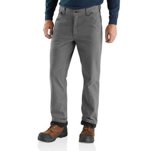 Carhartt Knit Lined Rugged Flex Rigby Dungaree- Gravel Carhartt Knit Lined Rugged Flex Rigby Dungaree- Gravel