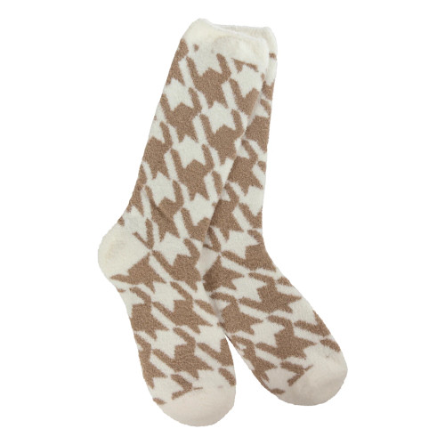 World's Softest Socks Women's Cozy Cali Crew- Houndstooth