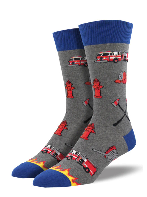 Socksmith Men's Firefighter Socks - Gray Heather