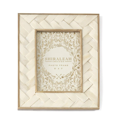 Shiraleah Ariston Braided 5"x7" Ivory Picture Frame