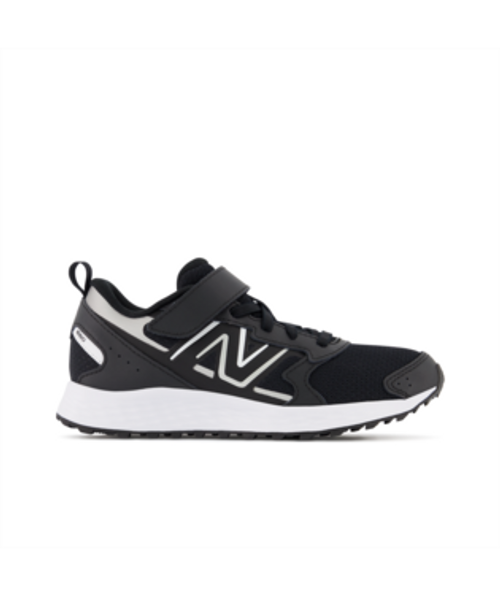 New Balance Kids Fresh Foam 650 Bungee Lace with Top Strap- Black