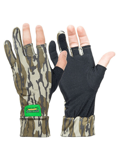 Primos Mossy Oak Bottomland Stretch Fingerless Gloves