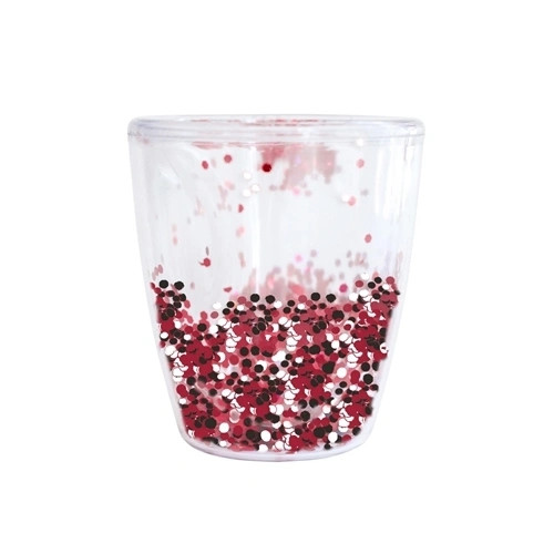 Mary Square Acrylic Glitter Wine Garnet