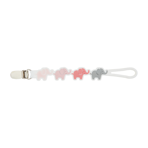 Mud Pie Pink Elephant Silicone Pacy Strap