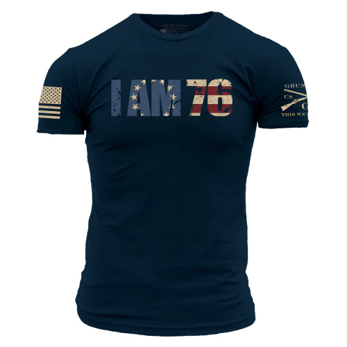 Grunt Style Men's I Am 76 Tee - Midnight Navy