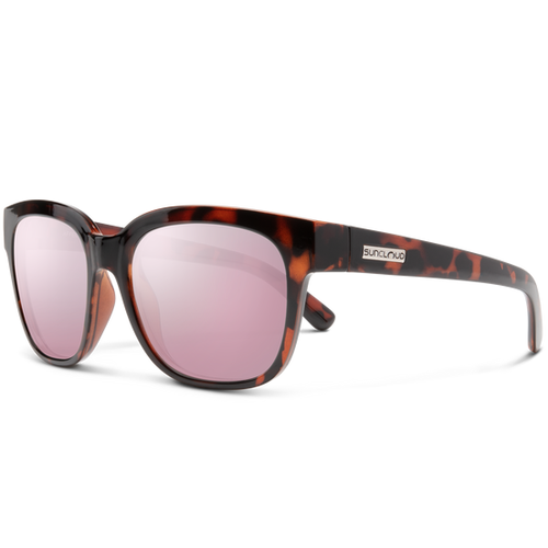Suncloud Affect Sunglasses - Tortoise with Polarized Pink Gold Mirror