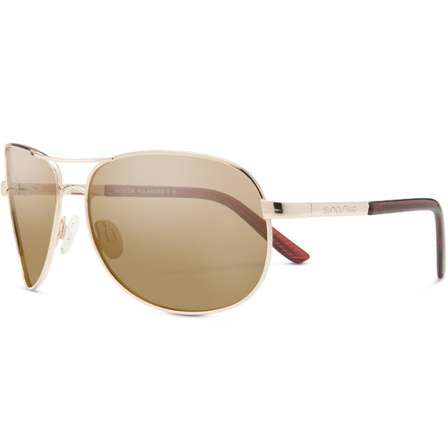 Suncloud Aviator Sunglasses - Gold with Polarized Brown Lens