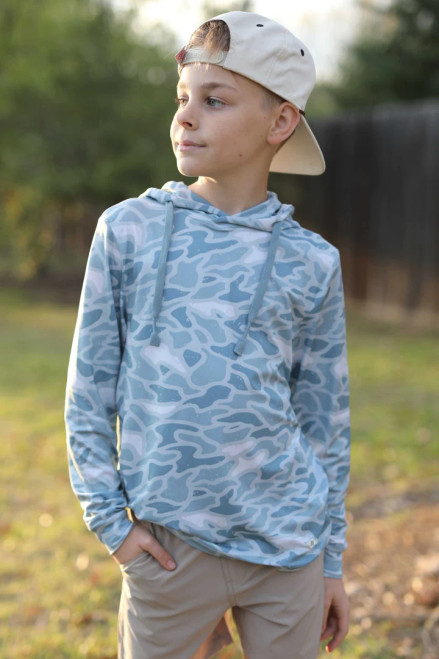 Burlebo Youth Performance Hoodie - Seaside Camo