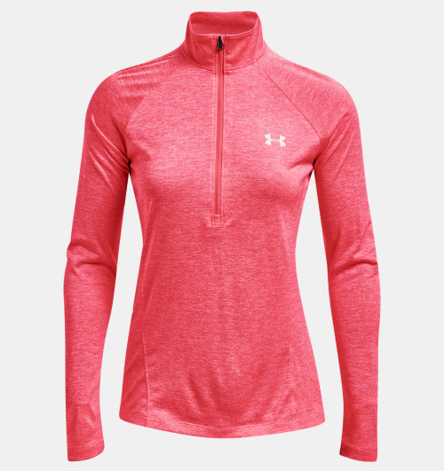 Under Armour Women's UA Tech Twist Half Zip-Cerise/Pink Lemonade