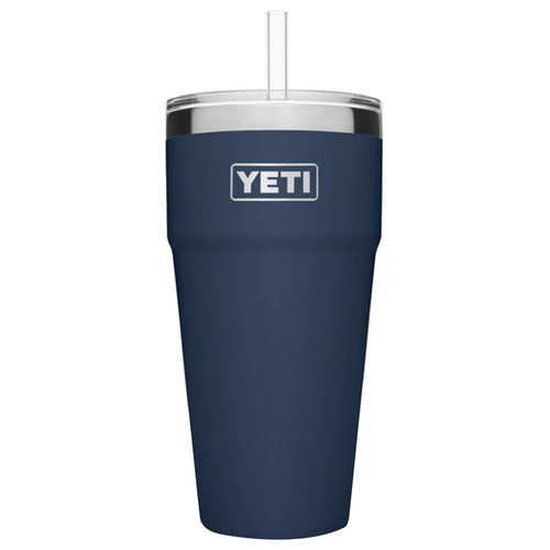 Yeti Rambler 26 OZ Tumbler Cup with Straw Lid - Navy