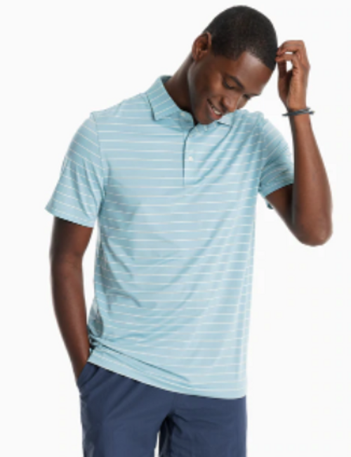 Southern Tide Driver Nearshore Striped Performance Polo Shirt