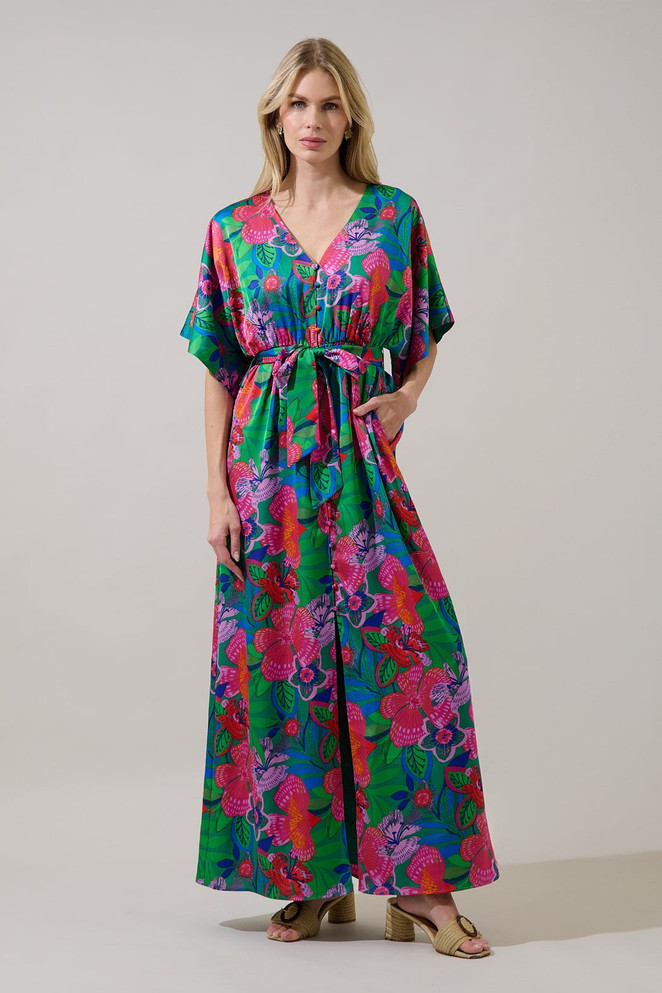 Sugar Lips Women's Mielle Kimono Maxi Dress Hansel Floral Sugar Lips Women's Mielle Kimono Maxi Dress Hansel Floral