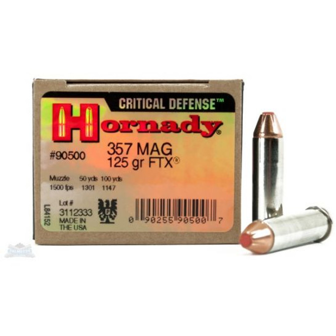 Hornady 357 Magnum 125gr FTX Critical Defense