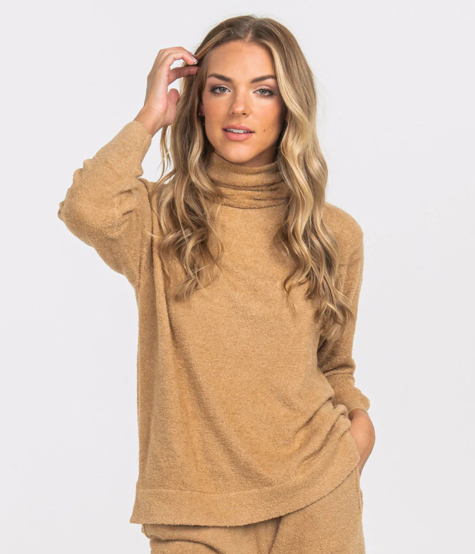 Southern Shirt Co. Dreamluxe Turtleneck Sweater-  Bourbon