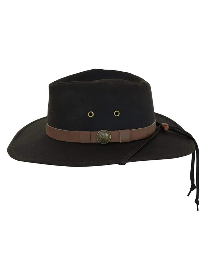 Outback Trading Co. Kodiak Oilskin Hat-Brown