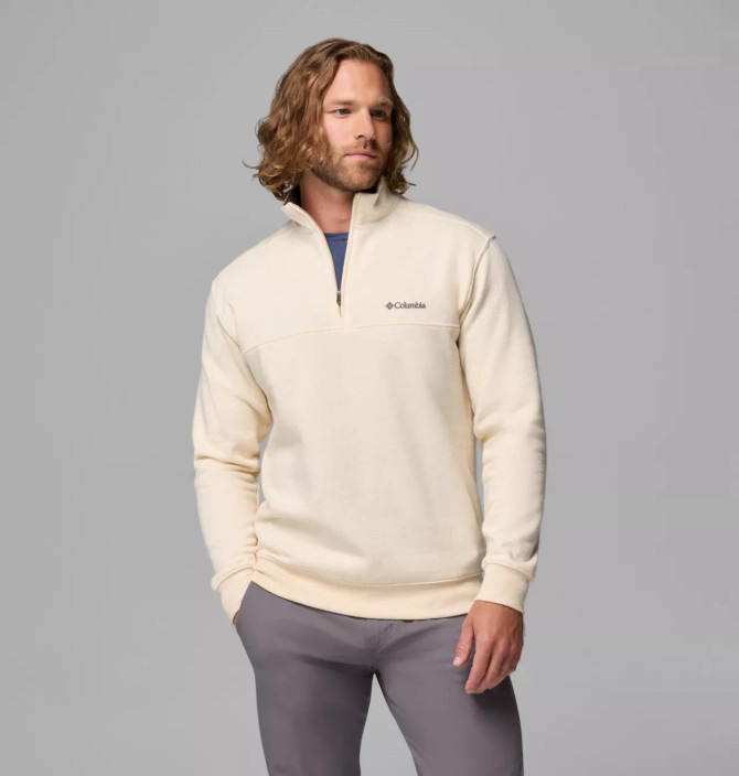 Columbia Men's Hart Mountain II Half Zip Sweatshirt - Oatmeal Heather