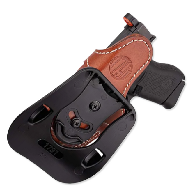 1791 Gunleather Optic Ready OWB Multi-Fit Paddle Holster Compact Classic Brown RH