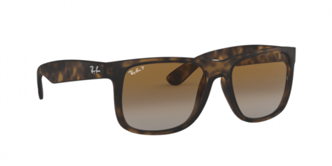 Ray-Ban Justin Havana Rubber Polarized Brown 55 (RB4165 865/T5)