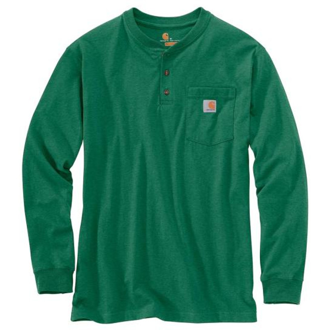 Carhartt Long Sleeve Henley T-Shirt-North Woods Heather