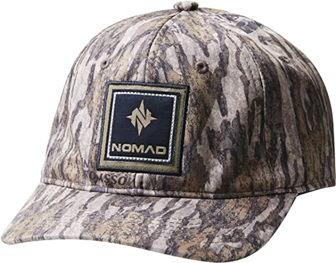 Nomad Men's Camo Hunting with Patch Cap - Mossy Oak New Bottomland