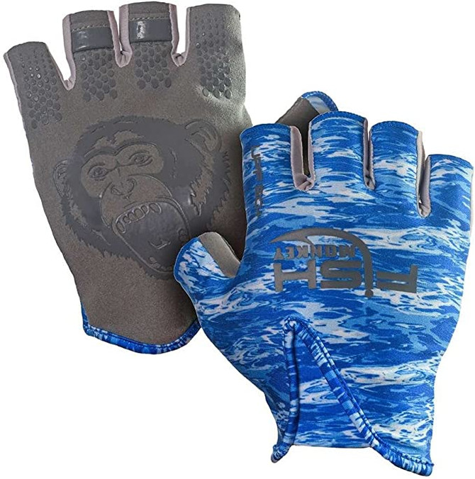 Fish Monkey Stubby Guide Glove - Blue Water Camo