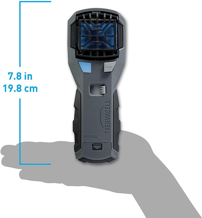 Thermacell MR450 Portable Mosquito Repeller with Rubber Armor and ZoneCheck; Includes Belt Clip and 12 Hrs of Refills; No DEET, No Mess, No Flame, No Scent; Highly Effective Bug Spray Alternative
